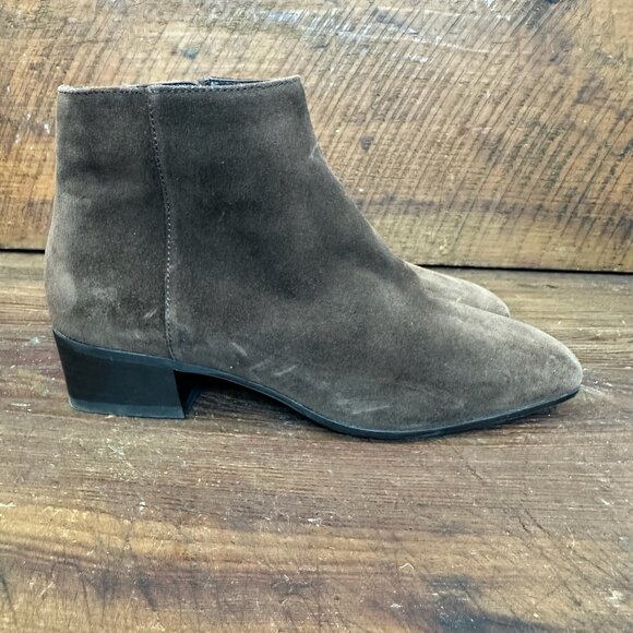 Aquatalia Fuoco Brown Suede Boots Bootie 7.5 - Picture 2 of 12